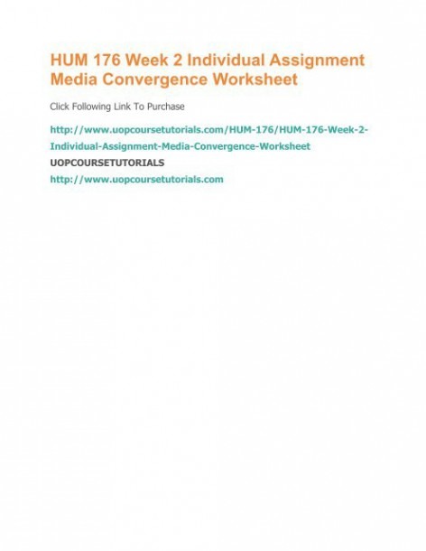 Hum 176 Week 2 Individual Assignment Media Convergence Worksheet Pdf
