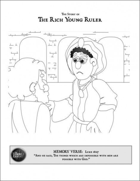 Jesus And The Rich Young Ruler Coloring Sheet