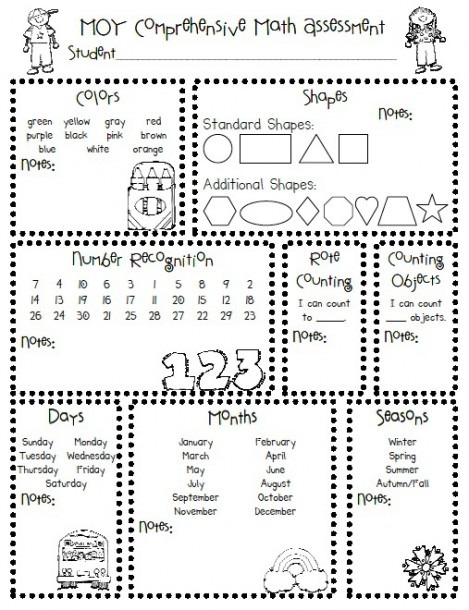 Kindergarten Readiness Worksheets   Back To School Kindergarten