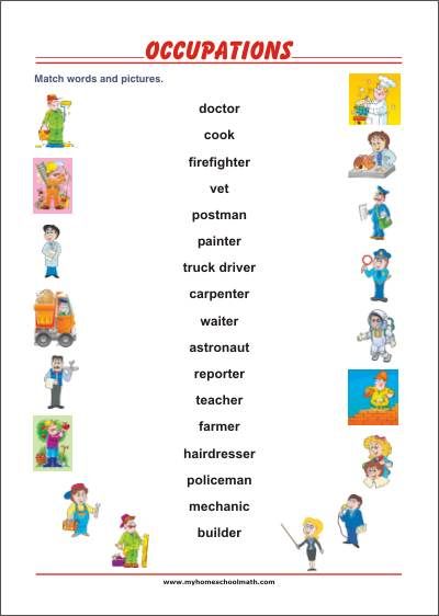 Learning Occupations  Jobs  Professions