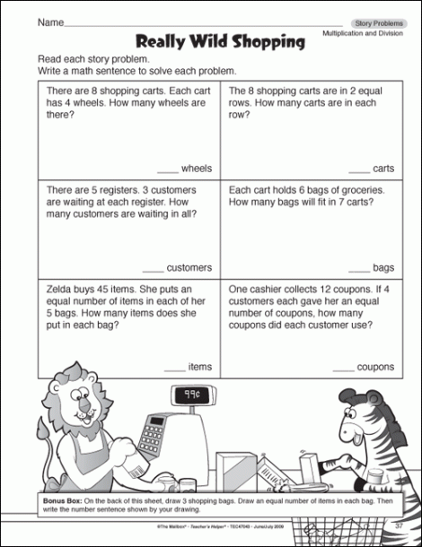 Math Worksheets For 3rd Graders