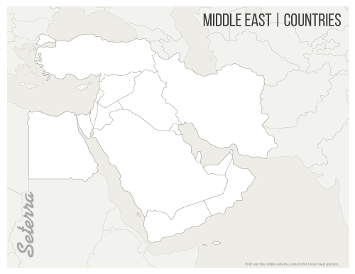 Middle East  Countries Printables