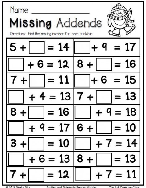 Missing Number Worksheet  New 291 Missing Number Addition Equations
