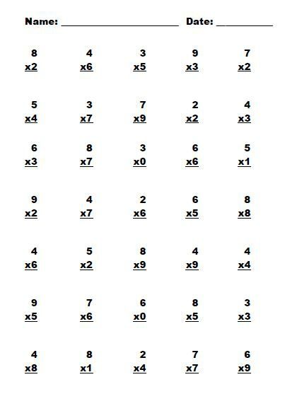 Multiplication Worksheet  Free Printable Friday