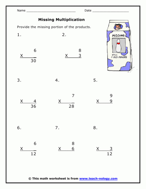 Multiplication Worksheets For 3rd Grade