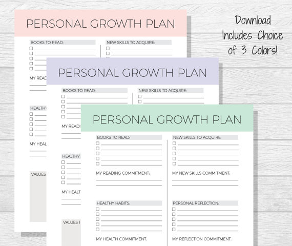 Personal Growth Plan Printable