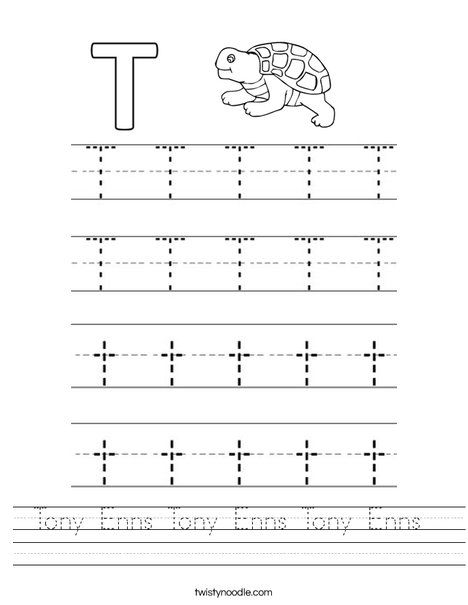 Practice Writing The Letter T  Worksheet
