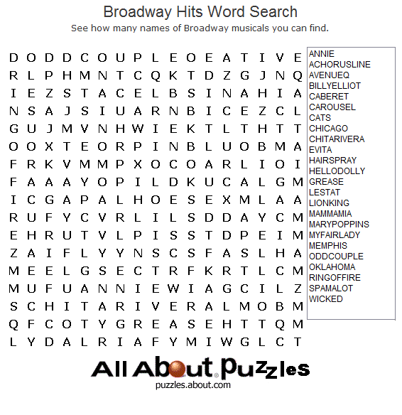 Print Out These Fun Word Search Puzzles