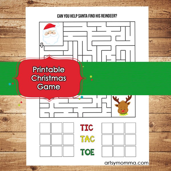 Printable Christmas Games For Elementary Ages  Maze   Tic Tac Toe