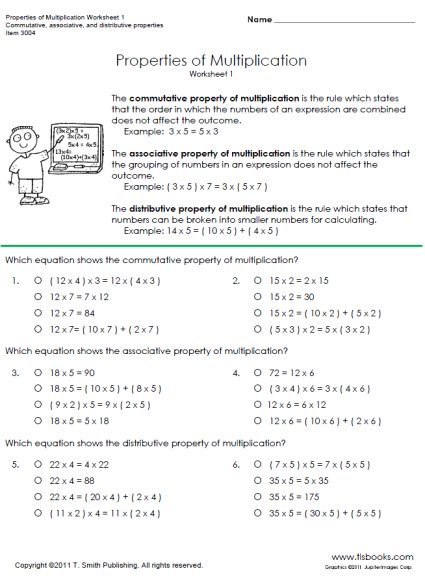 Properties Of Multiplication