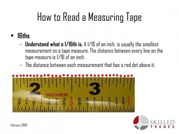 tape measure reading