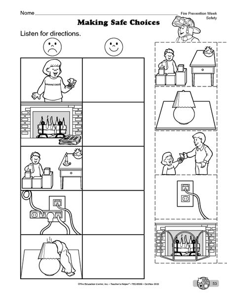 Safety Rules At Home Clipart Black And White
