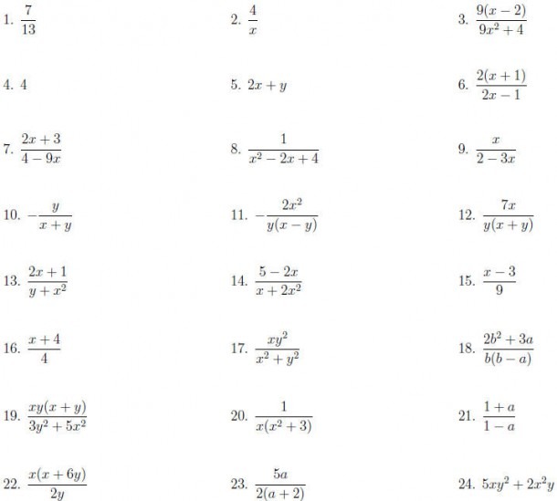 Simplifying Complex Fractions Worksheet   Algebra 2 Worksheets