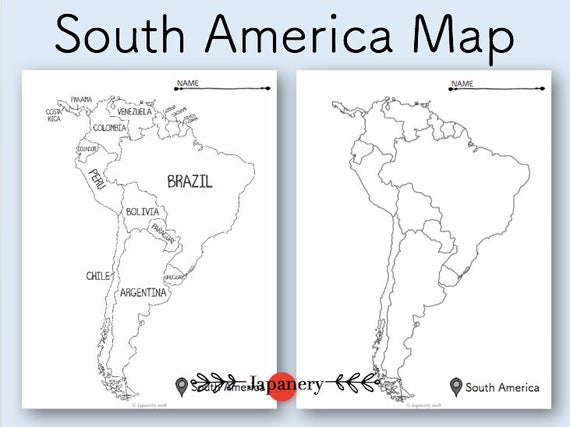 South America Map Printable