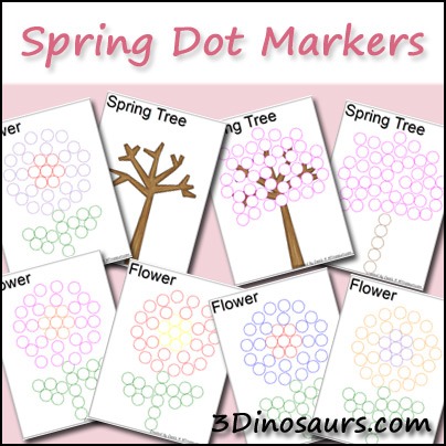 Spring Yarn Tree     Seasons     Spring Dot Printables