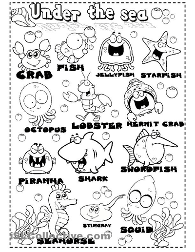 Under The Sea Worksheets