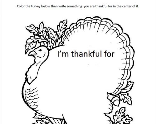 What Are You Thankful For Worksheet