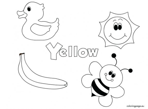 Yellow Coloring Pages For Toddlers